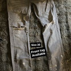 Grey Purple Jeans Size 30