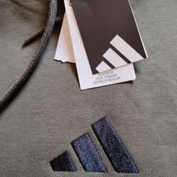 Adidas Olive Strata 3 Stripe Black Hoodie NEW W)TAGS Size XL 