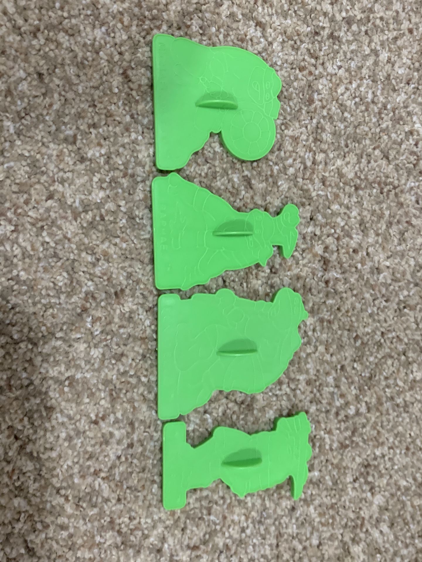 Vintage 1986 Wilton Teenage Mutant Ninja Turtle Cookie Cutter Set of 4