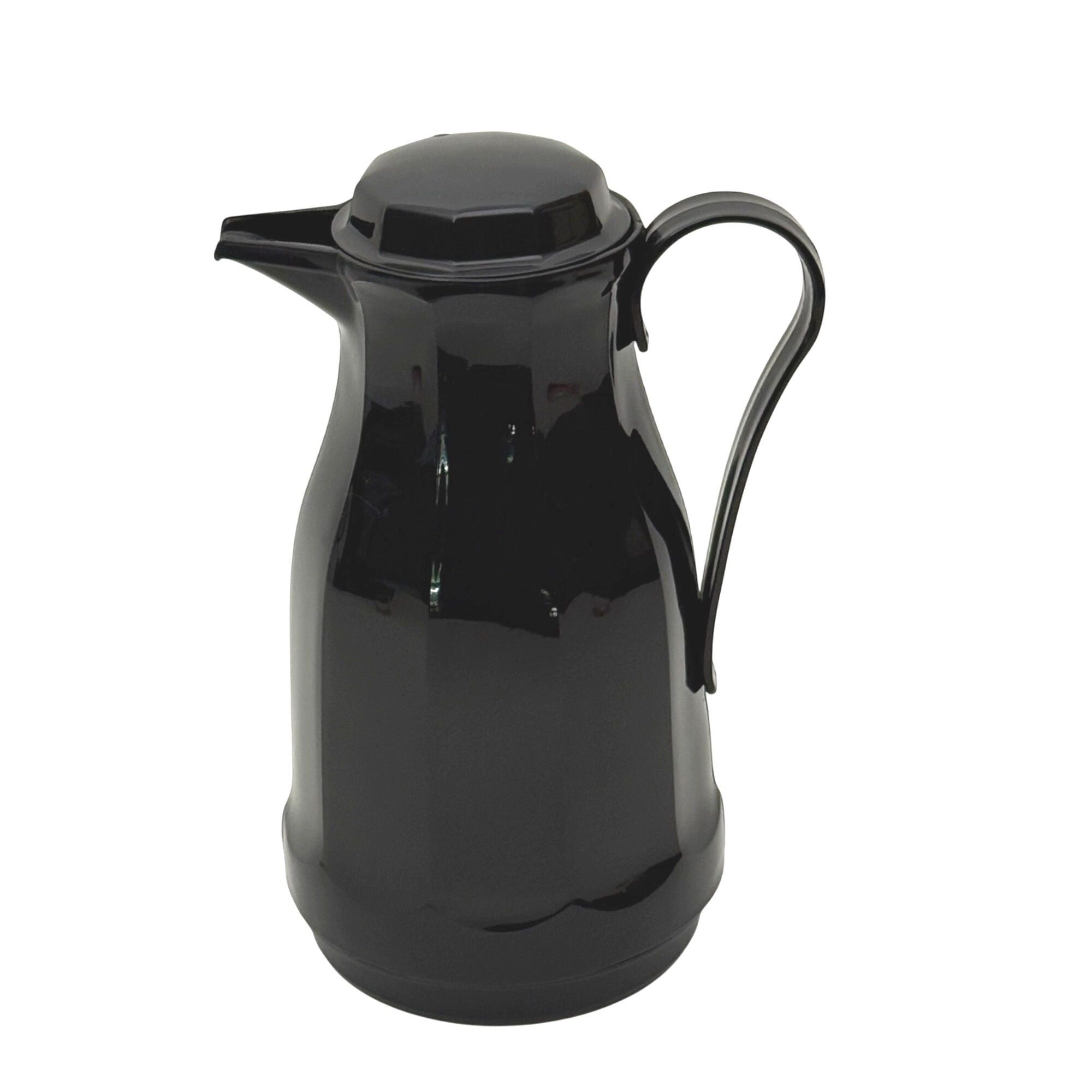 Insulated Coffee/Tea Carafe Server Pot Black Vintage Plastic