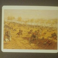 Civil War Union Hancock Battle Of Gettysburg Pickett's Charge General Knowledge Card Vintage Collectible Black White Photo Portrait