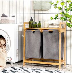 Laundry Hamper with Dual Compartments
