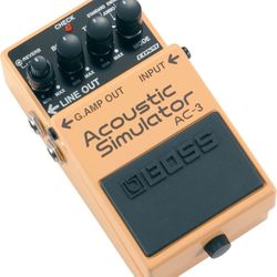 Boss AC-3, Advanced Electric To Acoustic Guitar Modeling Simulator Pedal