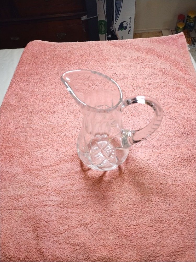 Wheel Cut Crystal Pitcher