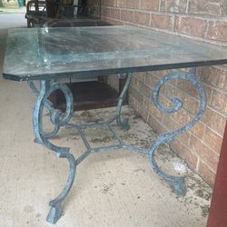 Wrought Iron & Glass Table