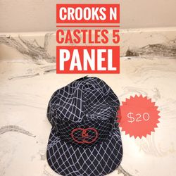 Crooks 5 Panel Supreme Hat Strap Back Head Air Wear Max 