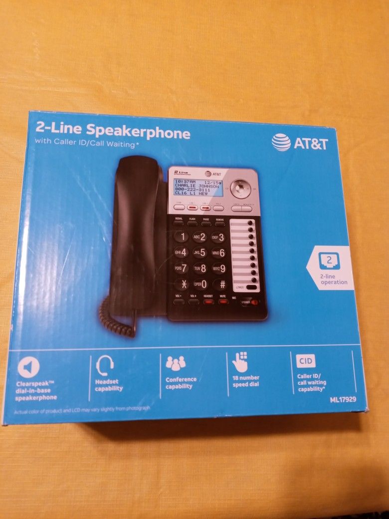 AT&T 2- Line Speakerphone with Caller ID / Call Waiting