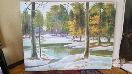 Nature Scenery.  Trees and Snow. Woodland Hills,Ca 