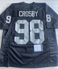 Maxx Crosby Signed Autographed #98 Raiders Black Custom Jersey With COA