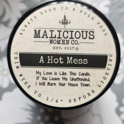 Malicious Women Candle "A Hot Mess" New - Red Hot Cinnamon & Black Tea
