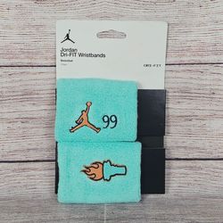 NEW Nike Air Jordan Dri-Fit Basketball Teal Wristbands Sweatbands '99 Olympics