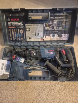 8.5 Amp Corded 1-1/8 in. SDS-Plus Variable Speed Concrete/Masonry Rotary Hammer Drill with Carrying Case