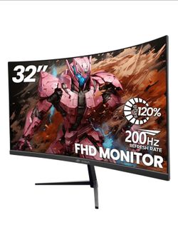 CRUA  32 Inch Curved Gaming Monitor 200Hz
