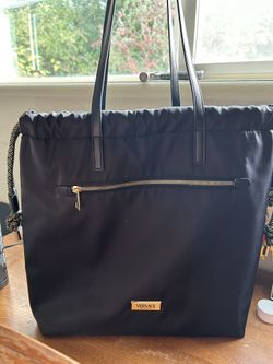 Versace fragrance canvas tote bag.