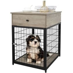 LOW PRICE MOVING- $1200 + TAX RETAIL WEST ELM DOG CATE NIGHT STAND WITH STORAGE 