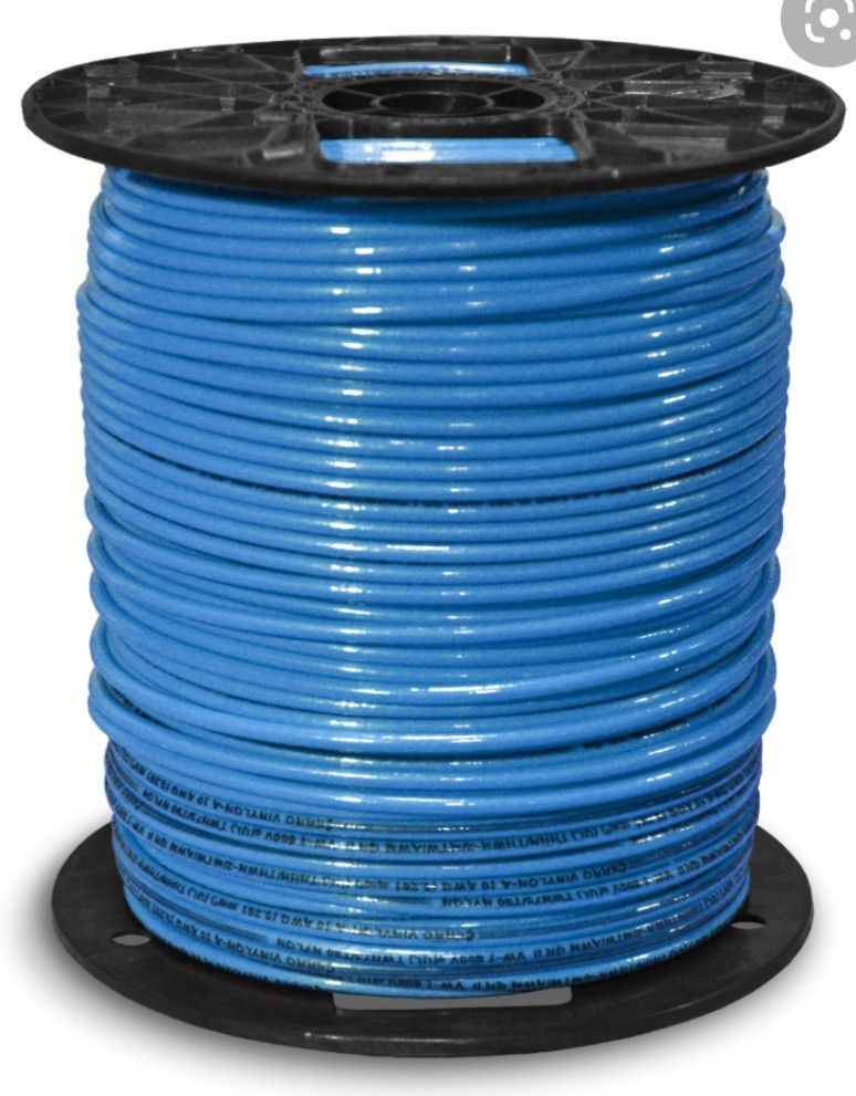 #10 THHN Blue Stranded Copper Wire 500ft 
