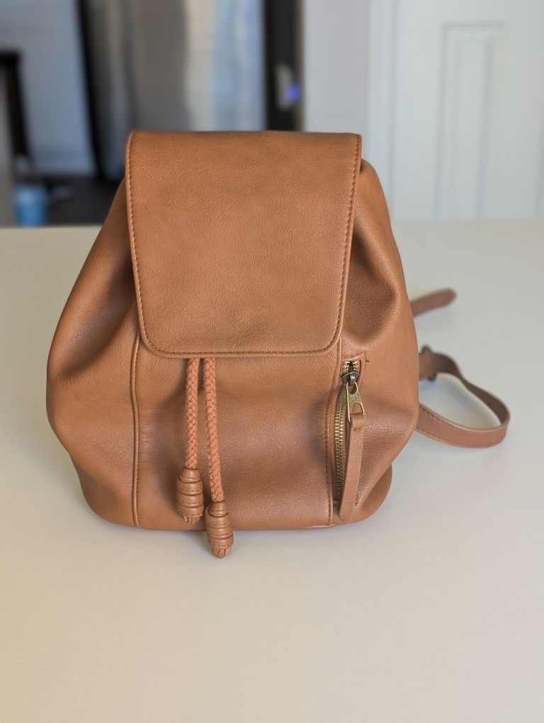 Small Backpack Faux Leather