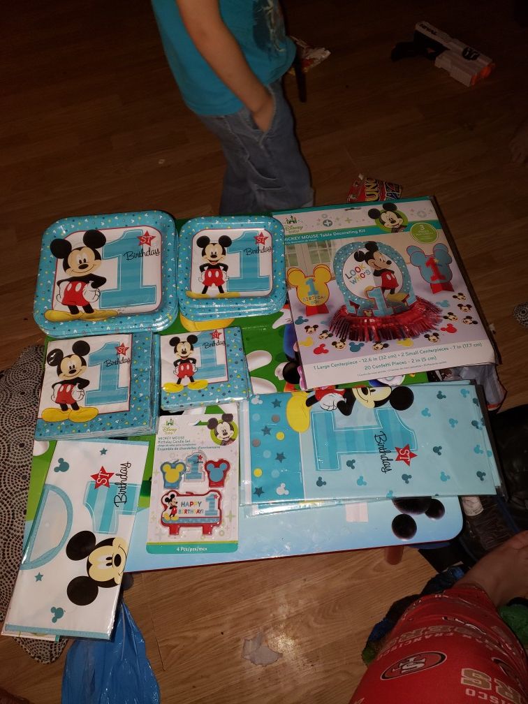 Mickey mouse 1st birthday supplies
