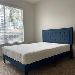🛏️ Queen Bed + VALEVÅG Mattress – Like New!