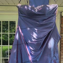 OR BEST OFFER-David's Bridal Color Shifting Purple Size 18 Dress