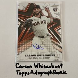 Carson Whisenhunt San Francisco Giants Pitcher Topps Short Print Autograph Insert Rookie Card. 