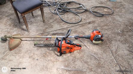 Weed eater and chainsaw