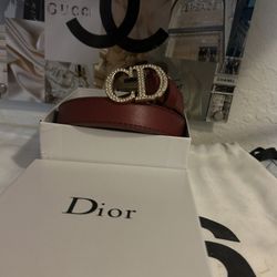 brand new woman’s red christian dior belt 