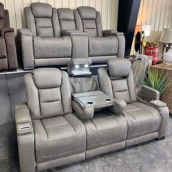 New ⭕$30 Down Payment Finance ▪️⭕▪️Backtrack Power Gray Living Room Set ▪️# Sofa # Loveseat # Couch # Living Room Set Options Available