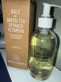 Youth To The People Superfood Facial Cleanser - Kale + Green Tea Daily Face Wash, Gently Removes Makeup, SPF, and Oils, Soothing Antioxidants for Glow