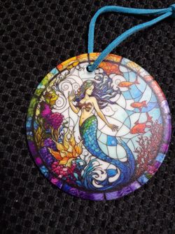 MERMAIDS GLASS  ORNAMENTS  (SEE ALL IMAGES)