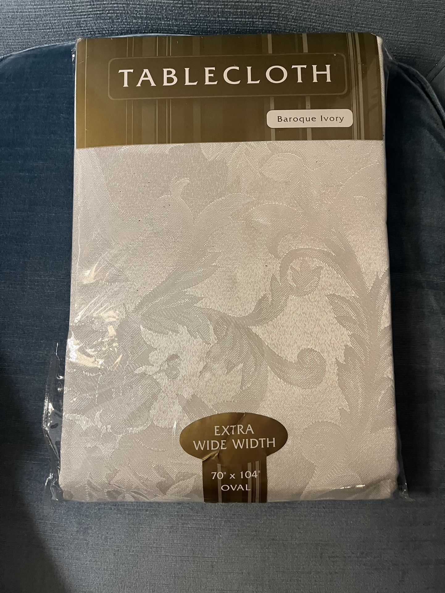 New In Package Baroque Ivory Tablecloth