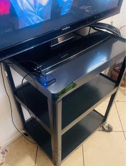 Multipurpose Metal AV / Utility Cart – Great for TV, Audio, Office, or Classroom