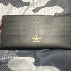 Louis Vuitton Black Men's Solid Credit Card Wallet Paris Made in France