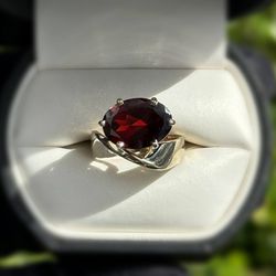 Jewelry 14k solid white gold Ruby 2.50CTW ring sz 6.00