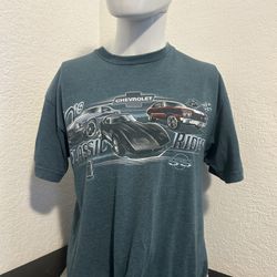 Medium Chevrolet 70s Classic Rides T-shirt featuring muscle cars.  
