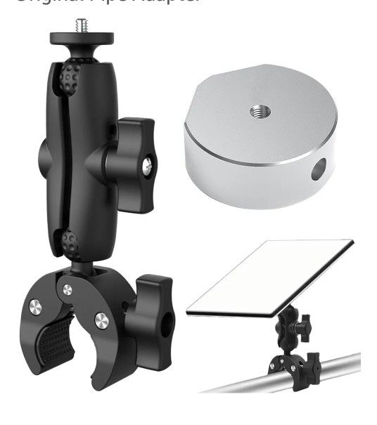 Starlink Mini Mount - Adjustable Clamp for Pole Mount on Car RV Ladder Yacht, Starlink Mini Bracket Compatible with Original Pipe Adapter