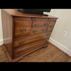 Antique Stickley Wooden Cherry Chest Of Drawers 