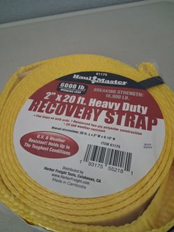 Heavy duty recovery strap