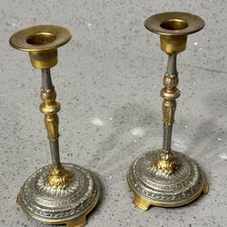60’s Candlestick Holders, Two Colors, Beautifully Ornate Candlestick Holders, JHL IMPORT