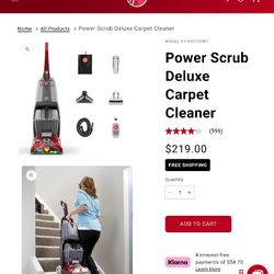 New Hoover Scrub Deluxe Carpet Cleaner (#FH5015NC)
