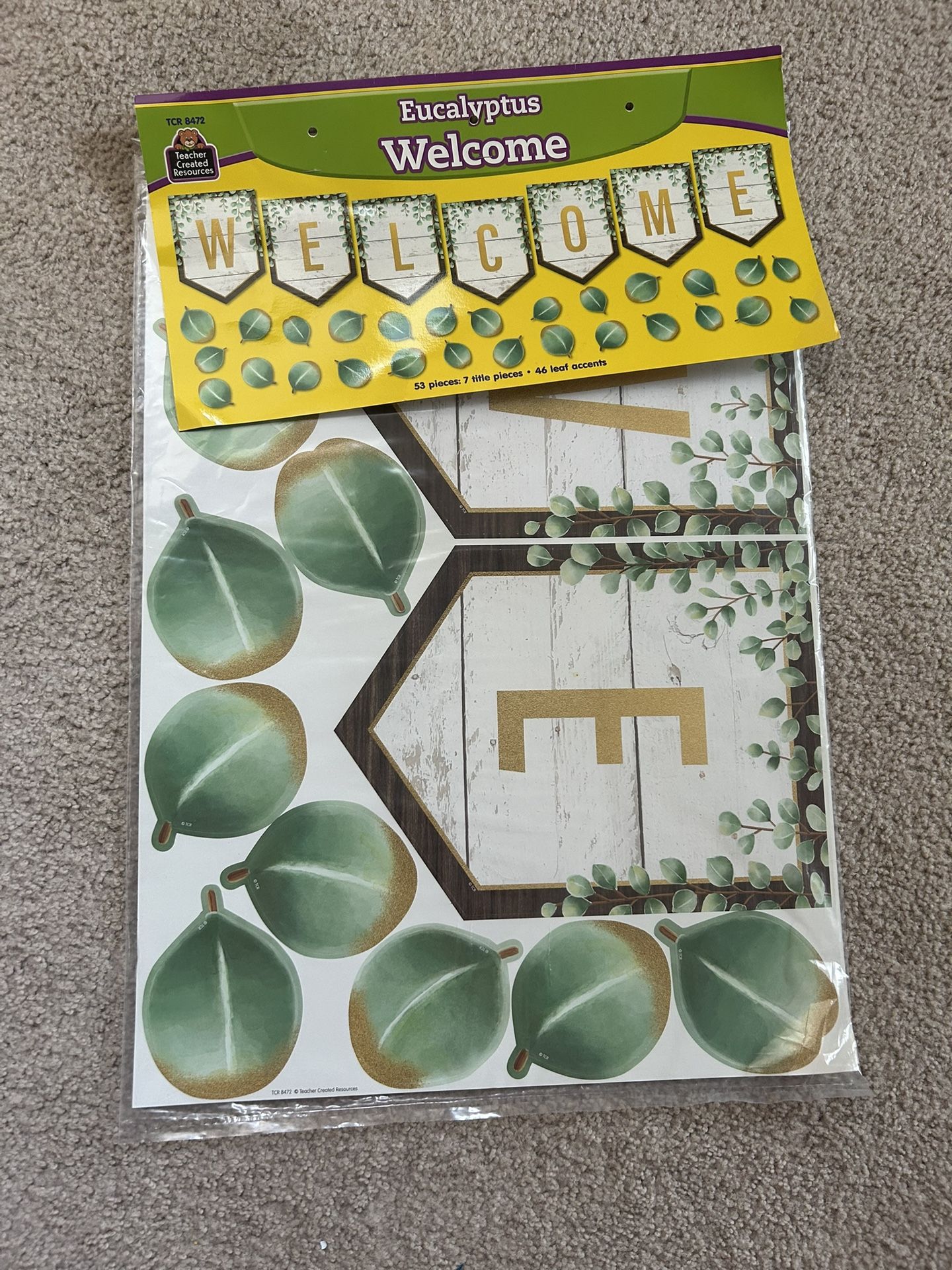 Teacher Classroom Eucalyptus Welcome Sign Banner 