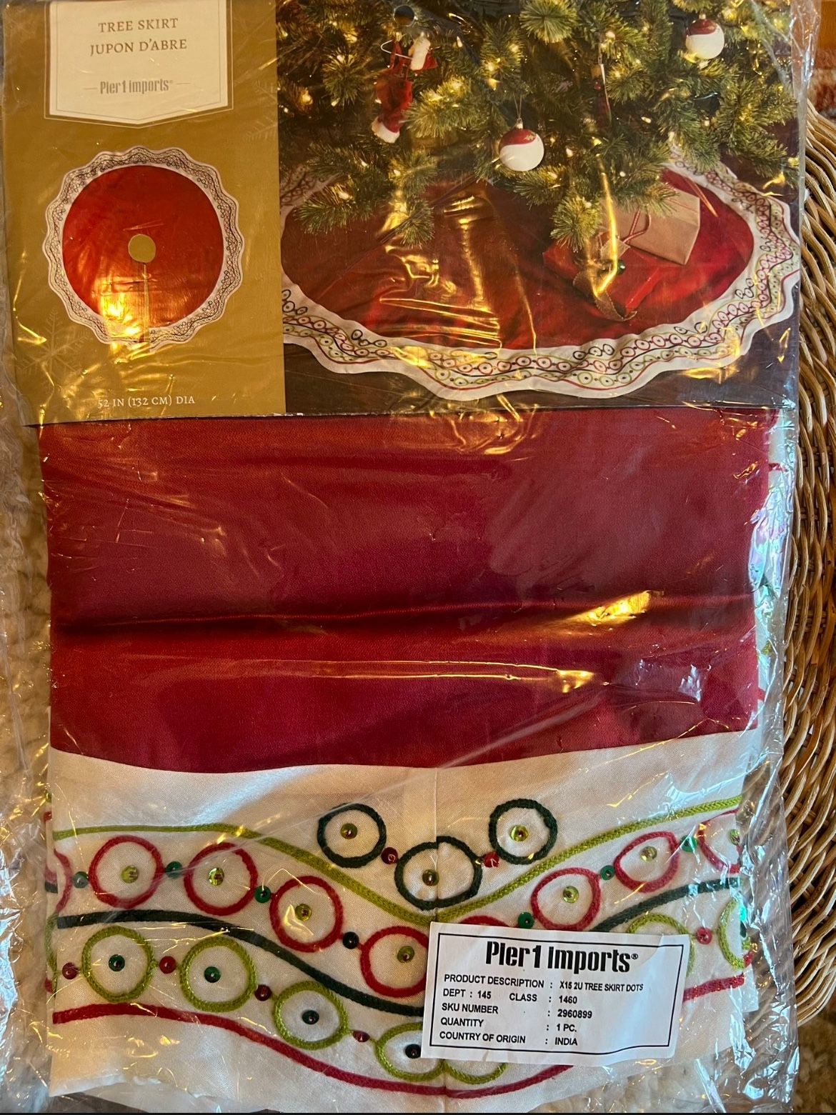 Christmas Tree Skirt New Unopened Pier One