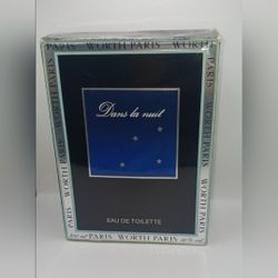 Dans La Nuit EDT 250 ml Cobalt Blue Perfume Bottle By Worth Paris 8.5 oz