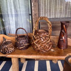 Vintage Japanese Ikebana Baskets