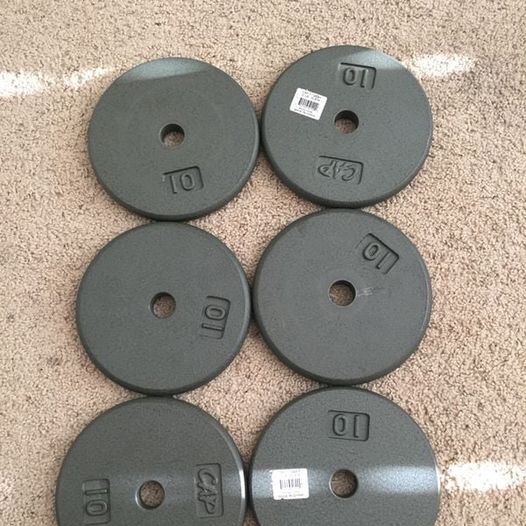 Standard 10 Lb Weight Plates (60 Lbs) for Sale in Salinas, CA OfferUp