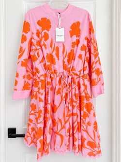Alex Marie pink and orange floral dress size 14