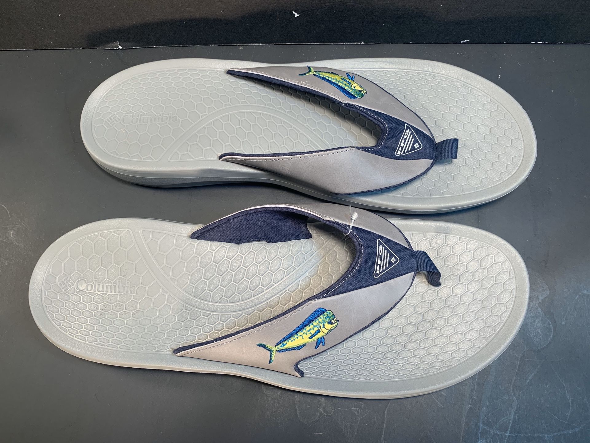 COLUMBIA Men’s Omni-Grip Performance Fishing Gear Flip-Flops Size 17