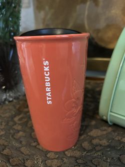 Starbucks Coral Orange Travel Coffee/Tea