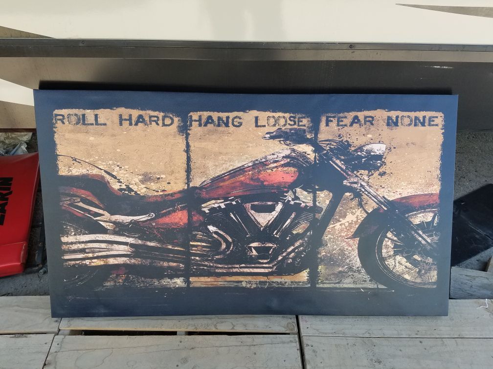 Yamaha raider canvas painting