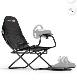 ARES WING Racing Simulator Cockpit with Foldable Gaming Chair Fit Logitech Thrustmaster Xbox